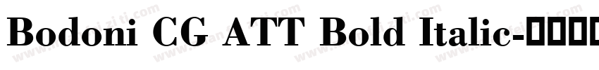 Bodoni CG ATT Bold Italic字体转换